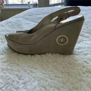 Baldinini Leather Nude Platform Shoe, high platform shoes size 38 EUR